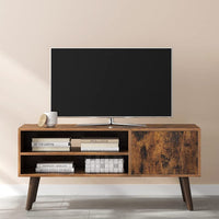 Wooden Look TV Console Stand With Storage Shelf & Cupboard living room Kings Warehouse 