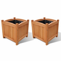 Wooden Raised Bed 30x30x30 cm Set of 2 Kings Warehouse 