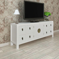 Wooden Sideboard Asian Style with 8 Drawers and 2 Doors Kings Warehouse 