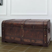 Wooden Treasure Chest Large Brown Kings Warehouse 