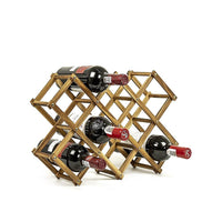 Wooden Wine Rack Freestanding 10 Bottles Countertop Storage Kings Warehouse 