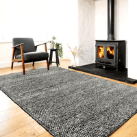 Wool Pebble Charcoal Lifestyle Rug 130x 180 cm living room Kings Warehouse 