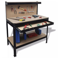 Workbench with Pegboard and Drawer Kings Warehouse 