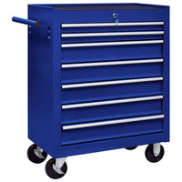 Workshop Tool Trolley with 7 Drawers Blue Kings Warehouse 