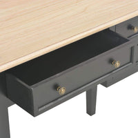 Writing Desk Black 109.5x45x77.5 cm Wood Kings Warehouse 