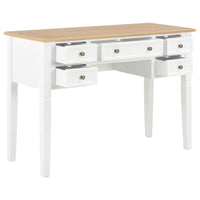 Writing Desk White 109.5x45x77.5 cm Wood Kings Warehouse 