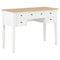 Writing Desk White 109.5x45x77.5 cm Wood Kings Warehouse 