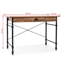 Writing Desk with Drawer 110x55x75 cm Oak Colour Kings Warehouse 