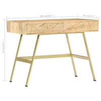 Writing Desk with Drawers 100x55x75 cm Solid Mango Wood Office Supplies Kings Warehouse 