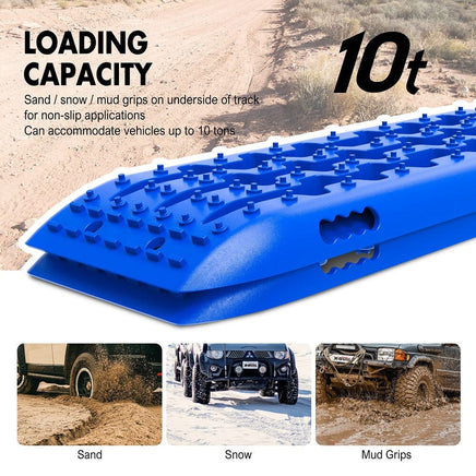 X-BULL 4X4 Recovery tracks 10T 2 Pairs/ Sand tracks/ Mud tracks/ Mounting Bolts Pins Gen 2.0 -Blue Kings Warehouse 