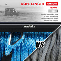 X-BULL Electric Winch 12V 12000LBS/5454kg 26M Synthetic Rope Wireless Remote 4WD 4X4 Kings Warehouse 