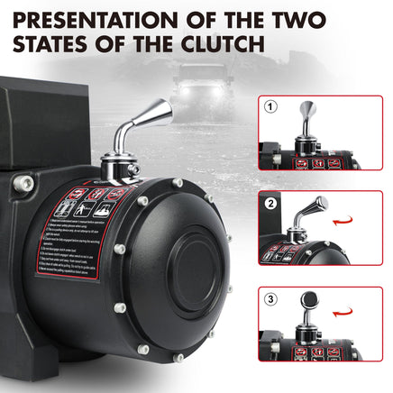 X-BULL Electric Winch 12V 12000LBS/5454kg 26M Synthetic Rope Wireless Remote 4WD 4X4 Kings Warehouse 