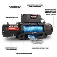 X-BULL Electric Winch 12V 12000LBS/5454kg 26M Synthetic Rope Wireless Remote 4WD 4X4 Kings Warehouse 
