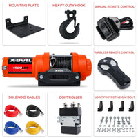 X-BULL Electric Winch 12v Synthetic Rope 4500LBS Wireless Remote ATV UTV 2041KG Kings Warehouse 