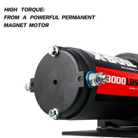 X-BULL Electric Winch 12V Wireless 3000lbs/1360kg Synthetic Rope BOAT ATV 4WD Kings Warehouse 