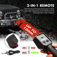 X-BULL Electric Winch 13000LBS 12V Synthetic Rope 28M Wireless Offroad 4WD 4x4 Kings Warehouse 