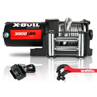 X-BULL Electric Winch 3000lbs/1360kg Wireless 12V Steel Cable ATV 4WD BOAT 4X4 Kings Warehouse 