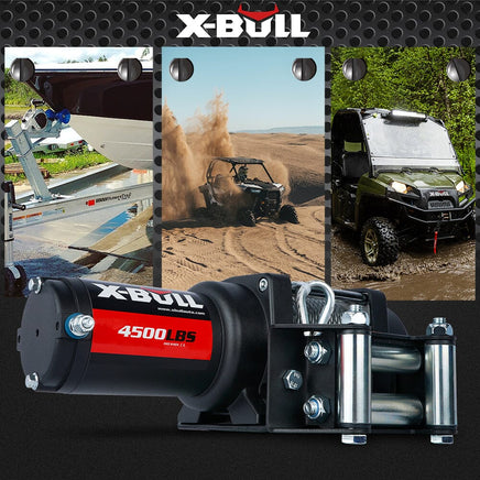 X-BULL Electric Winch 4500LBS/2041KG Steel Cable Wireless Remote Boat ATV 4WD Kings Warehouse 