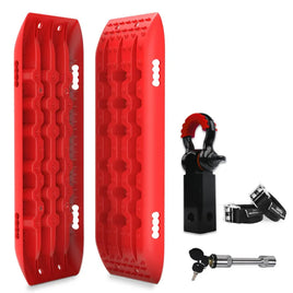 X-BULL Hitch Receiver 5T Recovery Receiver With 2PCS Recovery tracks Boards Gen2.0 Red Kings Warehouse 
