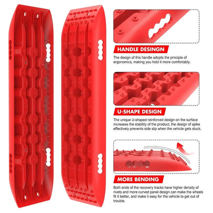 X-BULL Hitch Receiver 5T Recovery Receiver With 2PCS Recovery tracks Boards Gen2.0 Red Kings Warehouse 