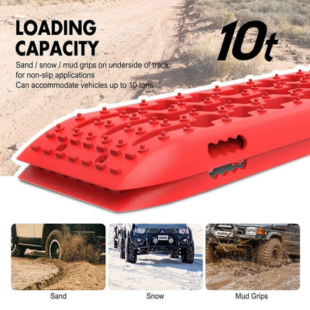 X-BULL Hitch Receiver 5T Recovery Receiver With 2PCS Recovery tracks Boards Gen2.0 Red Kings Warehouse 