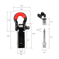 X-BULL Hitch Receiver 5T Recovery Receiver with Bow Shackle Tow Bar Off Road 4WD Kings Warehouse 