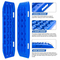 X-BULL KIT1 Recovery track Board Traction Sand trucks strap mounting 4x4 Sand Snow Car BLUE Kings Warehouse 
