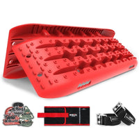 X-BULL KIT2 Recovery tracks 6pcs Board Traction Sand trucks strap mounting 4x4 Sand Snow Car red Kings Warehouse 