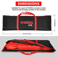 X-BULL Recovery tracks Carry Bag 4x4 Extraction Tred Bag Black Kings Warehouse 