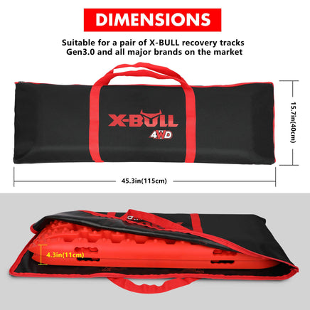 X-BULL Recovery tracks Carry Bag 4x4 Extraction Tred Bag Black Kings Warehouse 