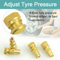 X-BULL Tyre Deflators Brass Air Deflator 0-60 PSI Tire Valve Core Tool Automatic Kings Warehouse 