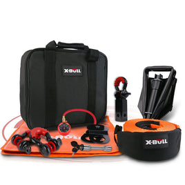 X-BULL Winch Recovery Kit 11PCS 4WD 4x4 Pack Off Road Snatch Strap Essential Kings Warehouse 