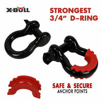 X-BULL Winch Recovery Kit 11PCS 4WD 4x4 Pack Off Road Snatch Strap Essential Kings Warehouse 