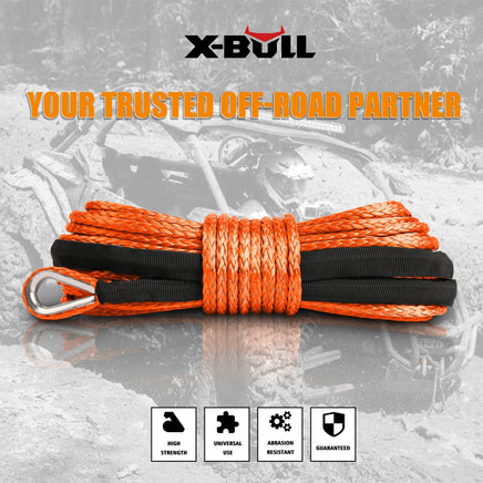 X-BULL Winch Rope Dyneema Synthetic Rope 5.5mm x 13m Tow Recovery Offroad 4wd Kings Warehouse 