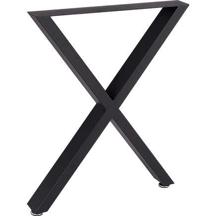X-Shaped Table Bench Desk Legs Retro Industrial Design Fully Welded - Black dining KingsWarehouse 