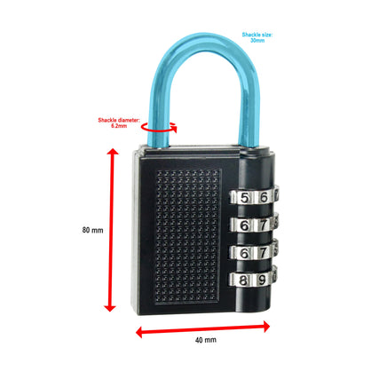 X2 Combination Padlock 4-Digit Outdoor Weatherproof Security School Lock Travel KingsWarehouse 