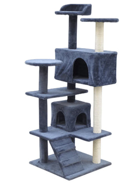 YES4PETS 130 cm Beige Cat Scratching Post Tree Scratcher Pole-Grey Kings Warehouse 