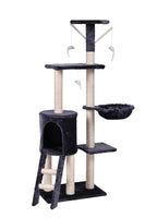 YES4PETS 138cm Cat Scratching Post Tree Post House Tower with Ladder-Grey Kings Warehouse 