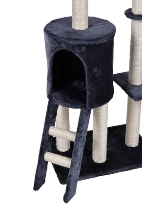 YES4PETS 138cm Cat Scratching Post Tree Post House Tower with Ladder-Grey Kings Warehouse 