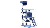 YES4PETS 140 cm Cat Kitten Scratching Post Tree W ladder & Hammock-Blue Kings Warehouse 