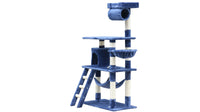 YES4PETS 140 cm Cat Kitten Scratching Post Tree W ladder & Hammock-Blue Kings Warehouse 