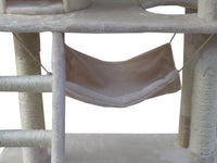 YES4PETS 140 cm Cat Scratching Post Tree W ladder & Hammock-Beige Kings Warehouse 