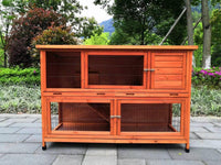 YES4PETS 150 cm XXL Double Storey Rabbit Hutch Guinea Pig Ferret Cage Cat House Kings Warehouse 