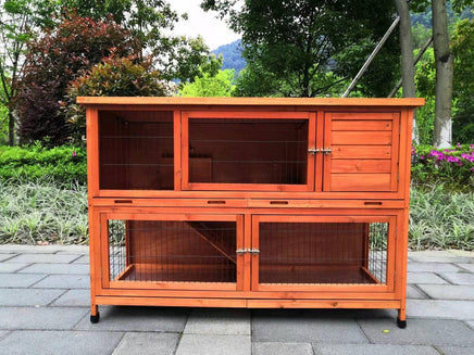 YES4PETS 150 cm XXL Double Storey Rabbit Hutch Guinea Pig Ferret Cage Cat House Kings Warehouse 