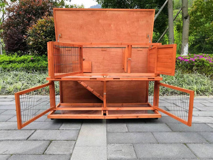 YES4PETS 150 cm XXL Double Storey Rabbit Hutch Guinea Pig Ferret Cage Cat House Kings Warehouse 