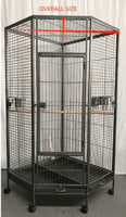 YES4PETS 162cm Large Corner Bird Cage Pet Parrot Aviary Perch Castor Wheel Kings Warehouse 