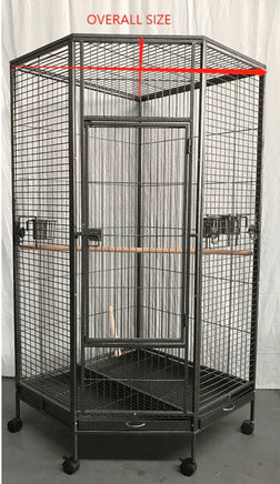 YES4PETS 162cm Large Corner Bird Cage Pet Parrot Aviary Perch Castor Wheel Kings Warehouse 