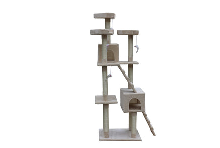 YES4PETS 180 cm Cat Kitten Scratching Post Tree W ladder-Beige Kings Warehouse 