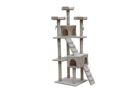 YES4PETS 180 cm Cat Kitten Scratching Post Tree W ladder-Beige Kings Warehouse 