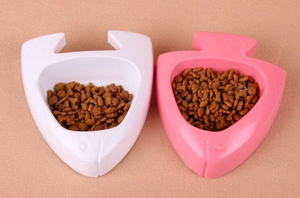 YES4PETS 2 x Medium Pet Plastic Rabbit Dog Feeding Bowls Cat Rabbit Guinea Pig Feeder Kings Warehouse 